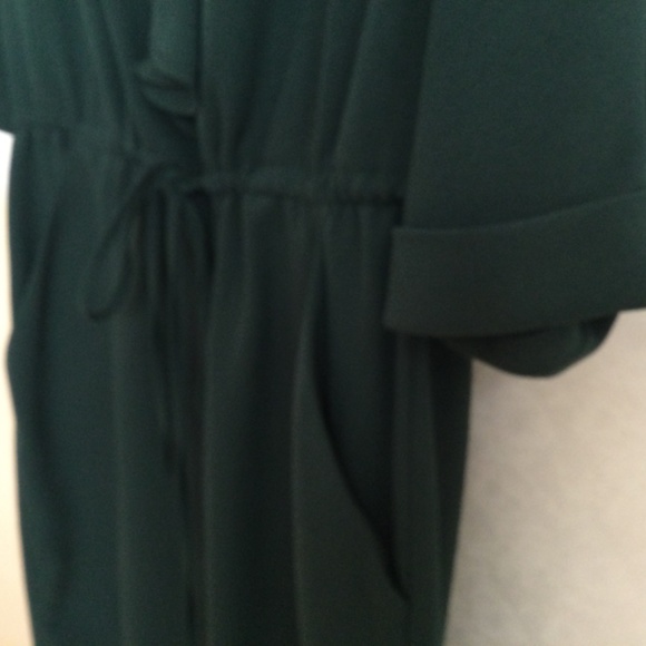 Jacob Dress Casual Drawstring Forest Green Size Med - Picture 3 of 5